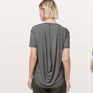 Lululemon Fall In Place Short Sleeve
Heathered Black / White